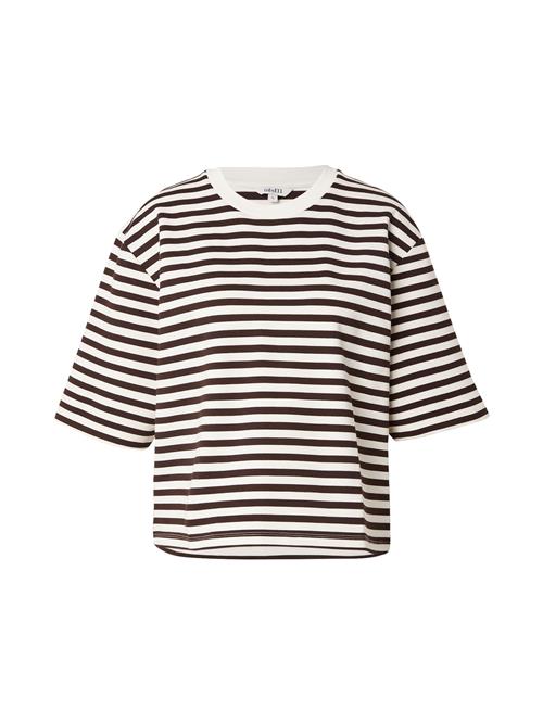 mbym Shirts 'Emrys'  mørkebrun / hvid