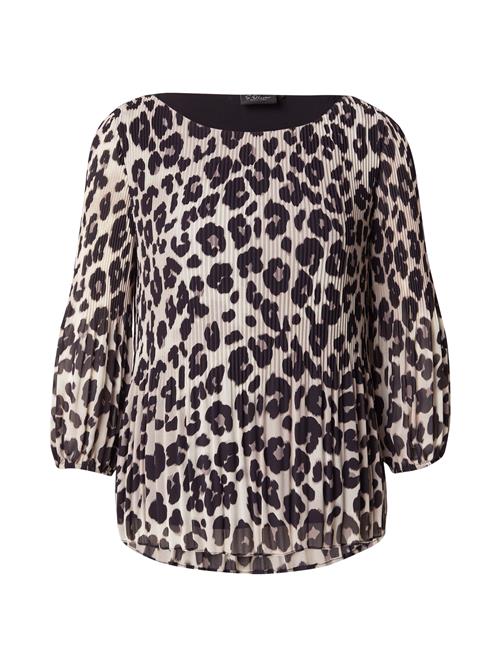 s.Oliver BLACK LABEL Bluse  lysegrå / sort