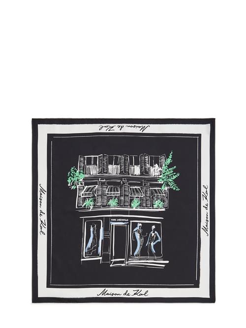 Karl Lagerfeld Tørklæde 'Maison de Karl'  lyseblå / grøn / sort / hvid