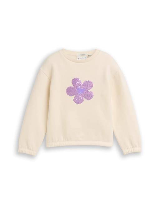 TOM TAILOR Sweatshirt  lilla / lyselilla / uldhvid