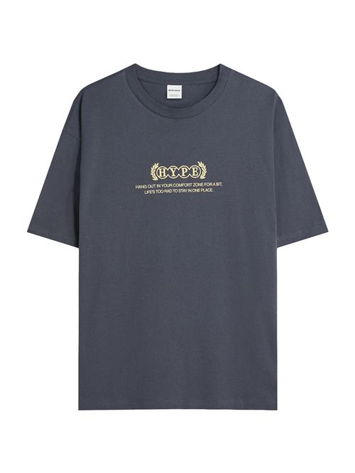 Bershka Bluser & t-shirts 'Hype'  beige / mørkeblå