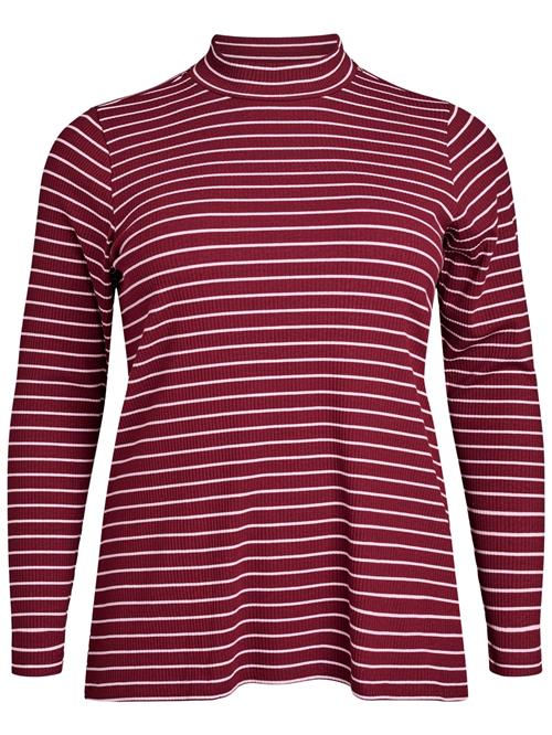 Zizzi Bluse 'Sibine'  rød / sort