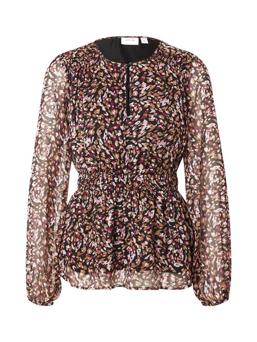 VILA Bluse 'VFALIA'  beige / lyserød / burgunder / sort