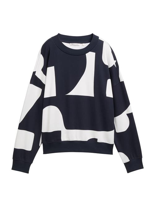 TOM TAILOR DENIM Sweatshirt  navy / hvid