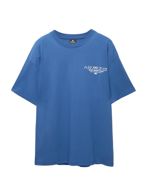 Pull&Bear Bluser & t-shirts  royalblå / hvid