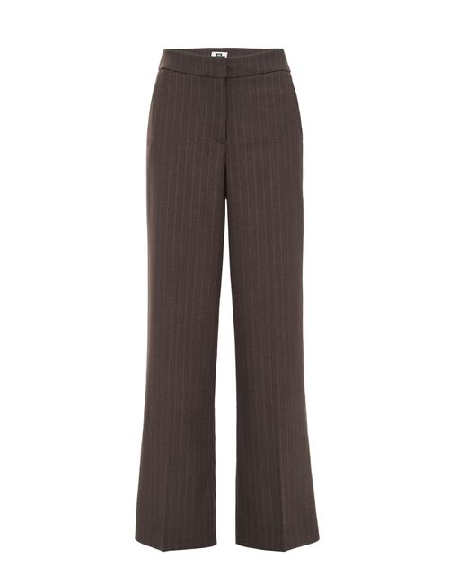 WE Fashion Bukser  mørkebrun / grå