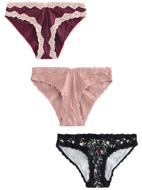 Next Slip  gammelrosa / burgunder / sort / hvid