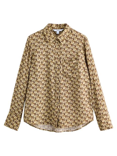 Next Bluse  beige / mørkebrun / oliven