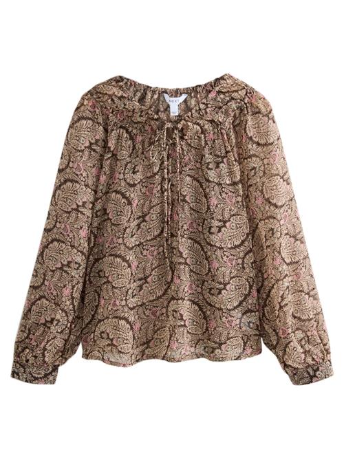 Next Bluse  ecru / brun / jade / lys pink