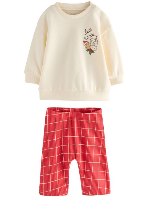 Next Joggingdragt  ecru / brokade / rød / hvid