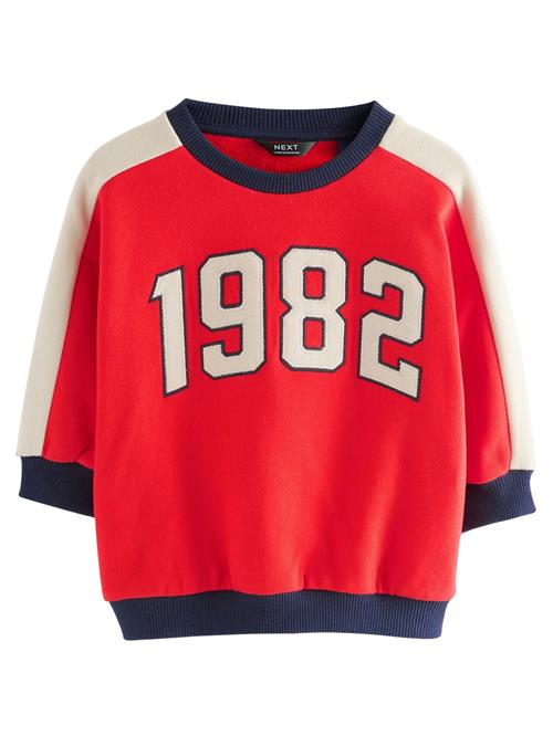 Next Sweatshirt  lysebeige / navy / rød