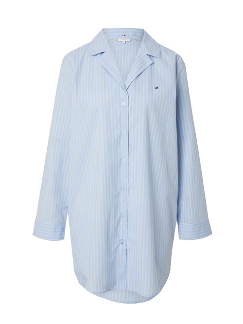 Tommy Hilfiger Underwear Natskjorte 'Essential'  lyseblå / lysebrun / hvid