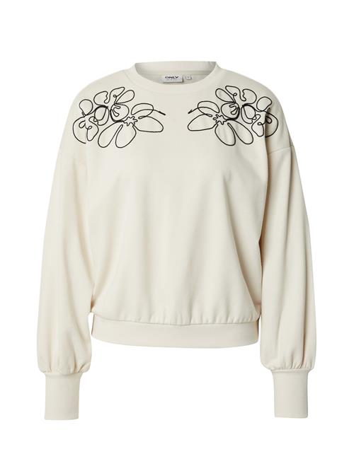 ONLY Sweatshirt 'BROOKE'  beige / sort