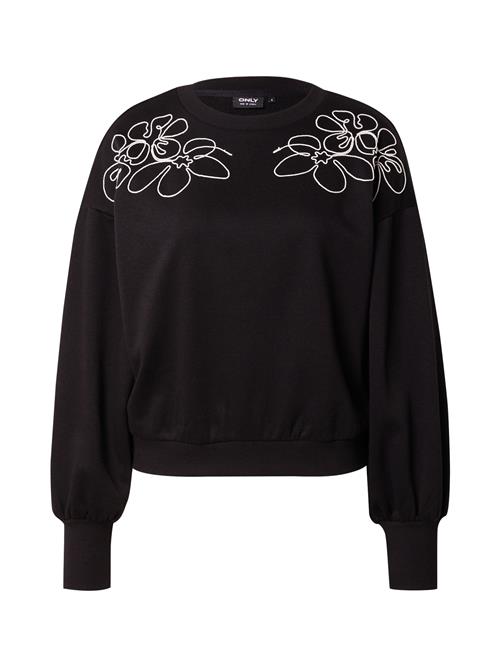 ONLY Sweatshirt 'ONLBROOKE'  sort / hvid