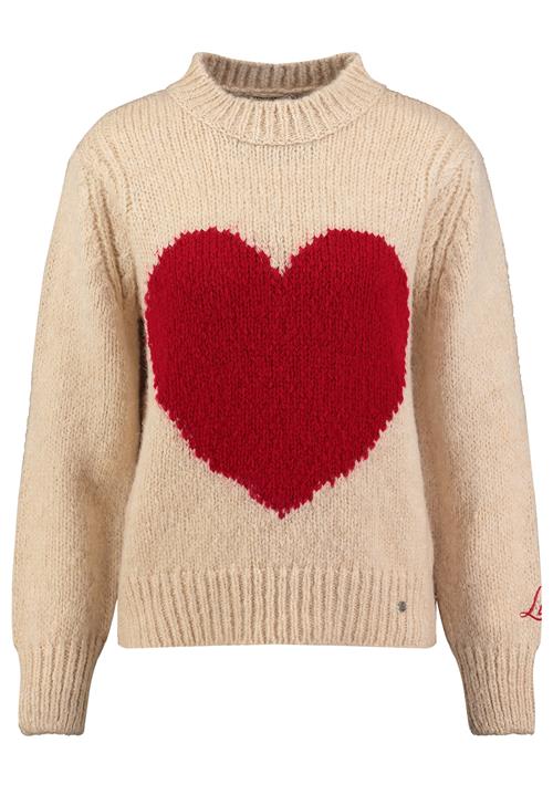 Key Largo Pullover 'Feeling'  beige / rød