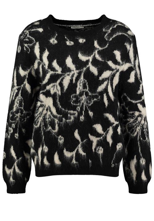 Key Largo Pullover 'Plant'  elfenben / sort