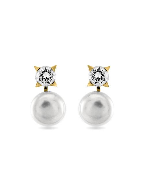 Luxenter Øreringe 'Essential'  guld / transparent / perlehvid