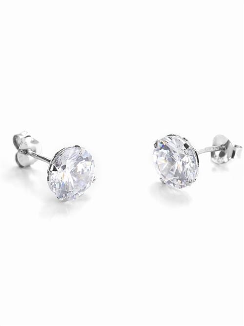 Luxenter Øreringe 'Essential'  sølv / transparent