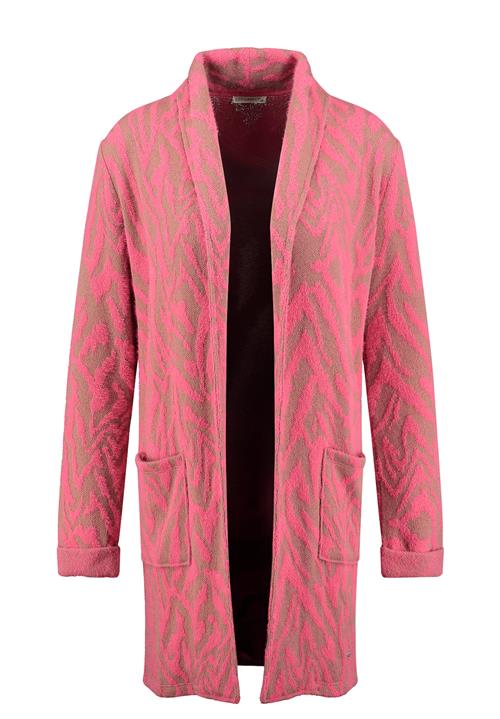 Key Largo Lang cardigan 'Infinity'  mørkebeige / neonpink