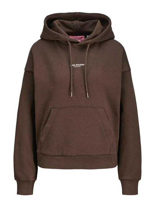 JJXX Sweatshirt 'JXStudio Vesterbro'  mørkebrun / hvid