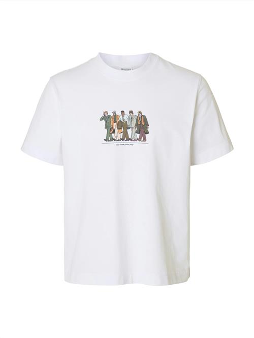 SELECTED Bluser & t-shirts 'SLHPETE LICENSE'  grøn / orange / sort / hvid