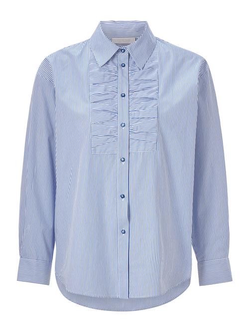 Rich & Royal Bluse  blå / hvid