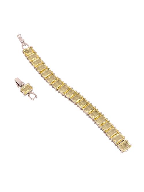 SOHI Armbånd 'Maeve'  gul / sølv