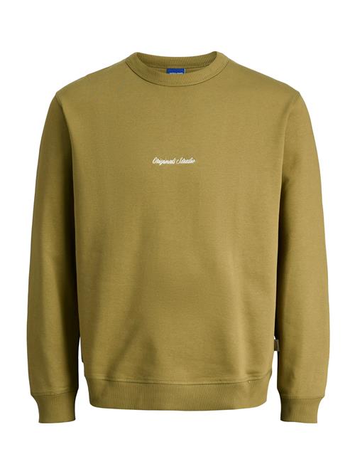 JACK & JONES Sweatshirt 'JORNorrebro'  oliven / hvid