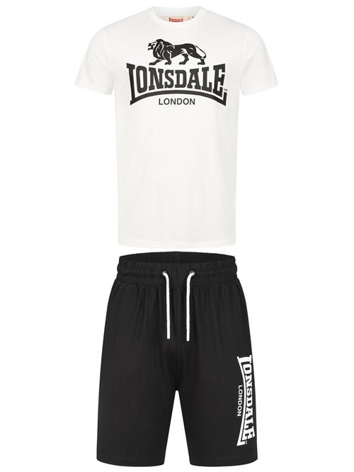 LONSDALE Joggingdragt 'Mair'  sort / hvid