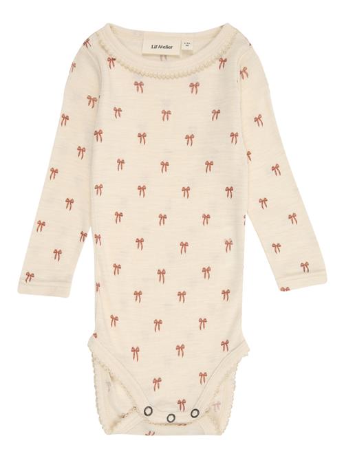 Lil'Atelier Sparkedragt/Body 'NBFNALU'  sand / hvid