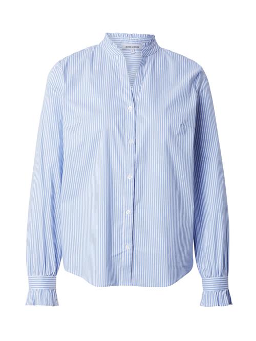 MORE & MORE Bluse  lyseblå / hvid