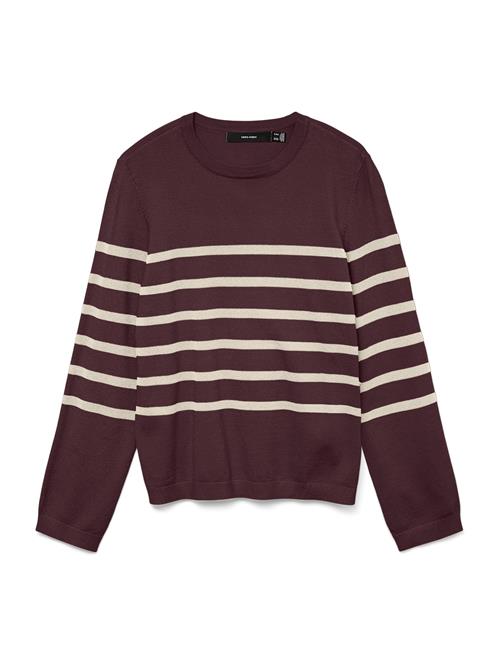 VERO MODA Pullover 'VMSABA'  beige / vinrød