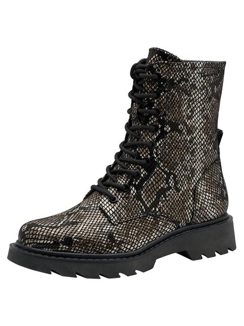 Tamaris Snørestøvletter  mørkebrun / lysegrå / sort