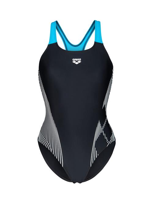 ARENA Badedragt 'Pro Back'  lyseblå / sort / hvid