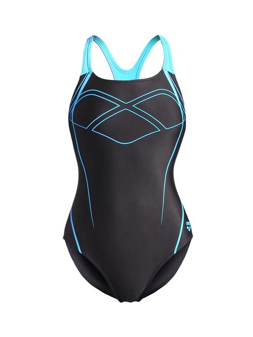 ARENA Badedragt 'Graphic Pro Back'  aqua / sort