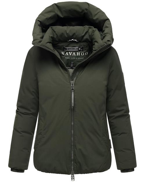 NAVAHOO Vinterjakke 'Blütenlicht 14'  mørkegrøn