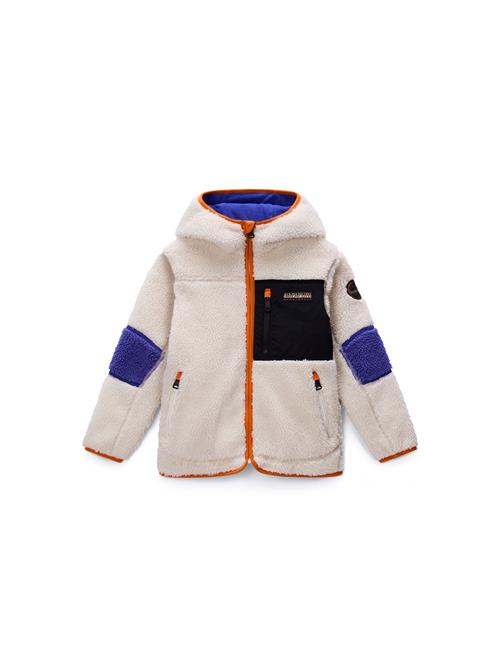 NAPAPIJRI Fleecejakke 'Yupik'  ecru / mørkeblå / sort