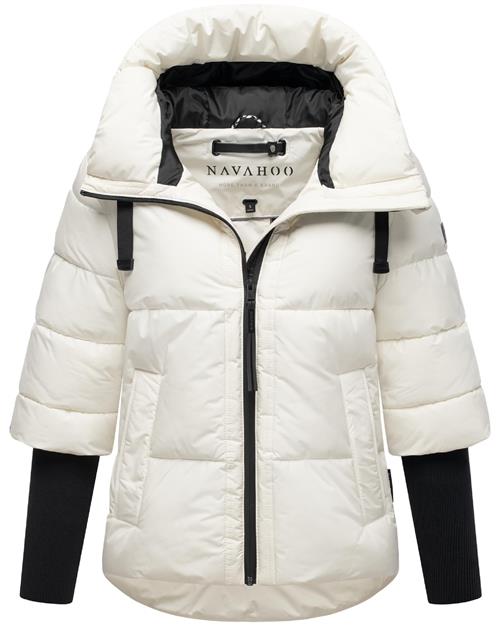 NAVAHOO Vinterjakke 'Lotusherz XIV'  sort / offwhite