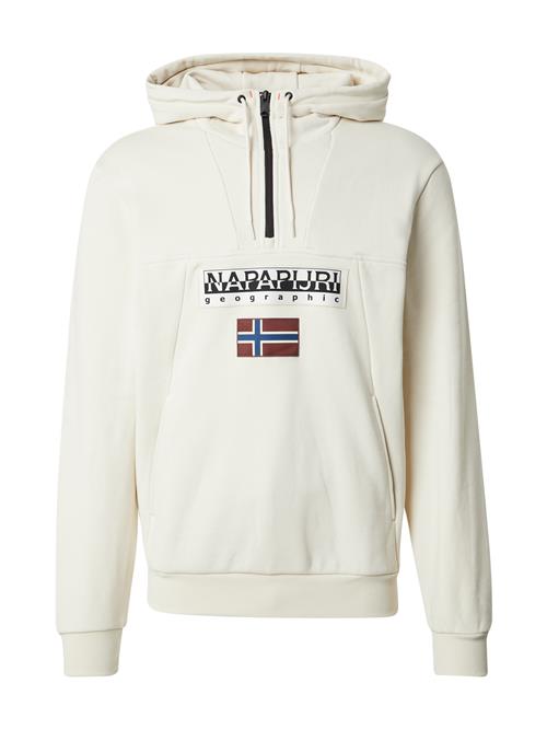 NAPAPIJRI Sweatshirt 'Burgee Hzh 2.0'  ecru / mørkerød / sort