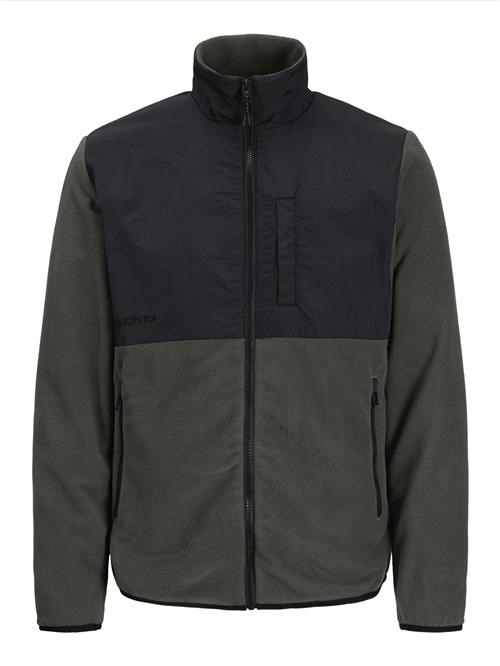 JACK & JONES Fleecejakke 'JWHMARVIN'  antracit / sort