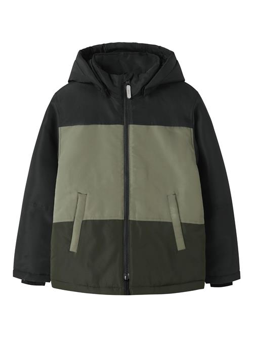 NAME IT Overgangsjakke 'NKMMAX'  oliven / pastelgrøn