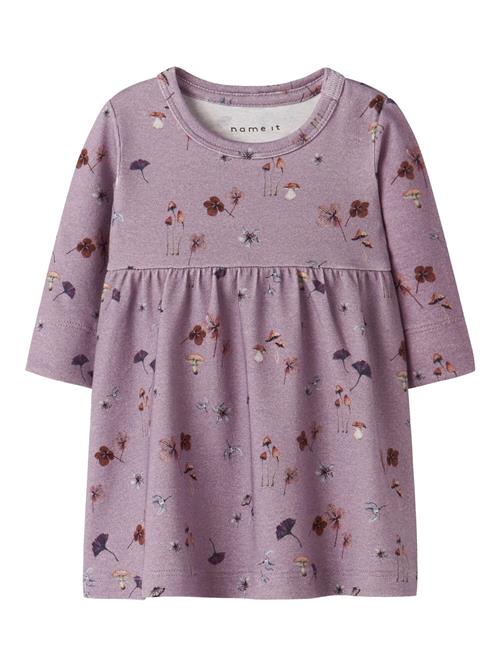 NAME IT Kjole  brun / brombær / purpur / hvid