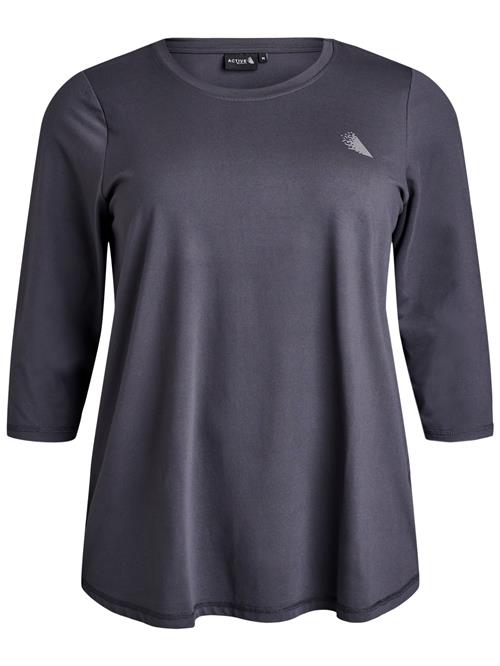 Active by Zizzi Shirts 'ABASIC ONE'  mørkegrå