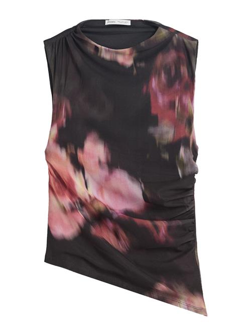 Bershka Overdel  grøn / gammelrosa / rød / sort