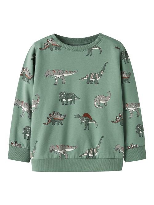 NAME IT Sweatshirt 'NMMNenean'  cognac / grå / grøn / hvid