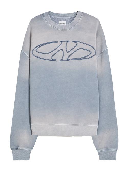 Bershka Sweatshirt  dueblå / pastelblå / greige
