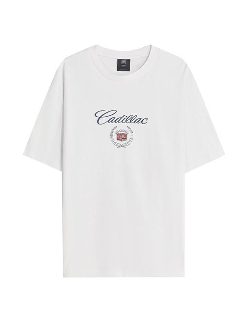 Bershka Bluser & t-shirts 'CADILLAC'  azur / mørkeblå / gylden gul / hvid