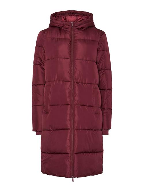 PIECES Vinterfrakke 'PCBee'  mørkerød