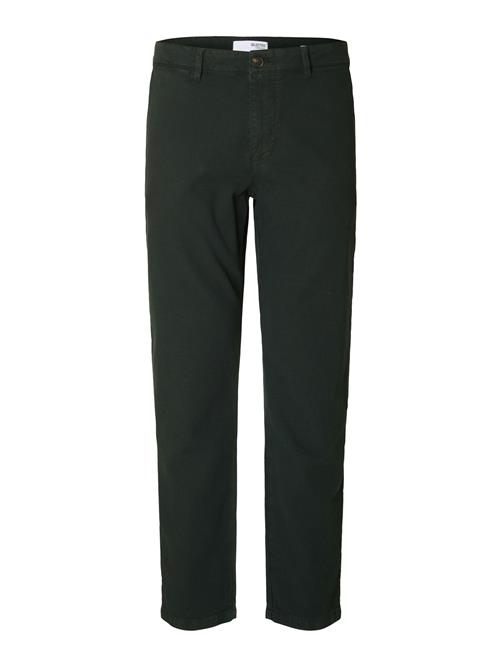 SELECTED Lærredsbukser 'SLH175-MILES'  mørkegrøn
