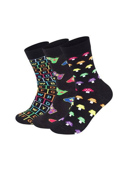 Happy Socks Sokker 'Gaming'  blandingsfarvet / sort